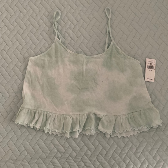 American Eagle Outfitters Tops - Cropped Mint Tie Dye Top